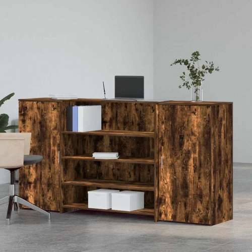 Recepcijski stol 200x50x103,5 cm od konstruiranog drva - Dimljeni hrast 200 x 50 x 103.5 cm Cijena