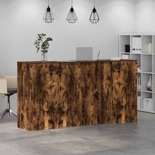 Recepcijski stol 200x50x103,5 cm od konstruiranog drva - Dimljeni hrast 200 x 50 x 103.5 cm Cijena