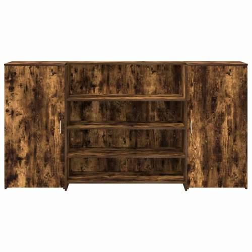 Recepcijski stol 200x50x103,5 cm od konstruiranog drva - Dimljeni hrast 200 x 50 x 103.5 cm Cijena