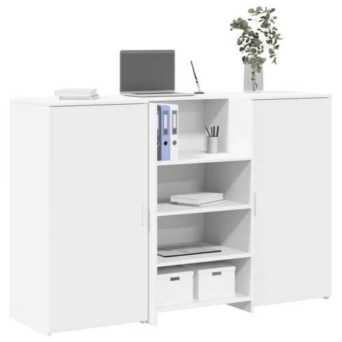 Recepcijski stol bijeli 155x50x103,5 cm od konstruiranog drva - Bijela 155 x 50 x 103.5 cm Cijena