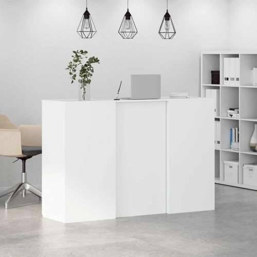 Recepcijski stol bijeli 155x50x103,5 cm od konstruiranog drva - Bijela 155 x 50 x 103.5 cm Cijena