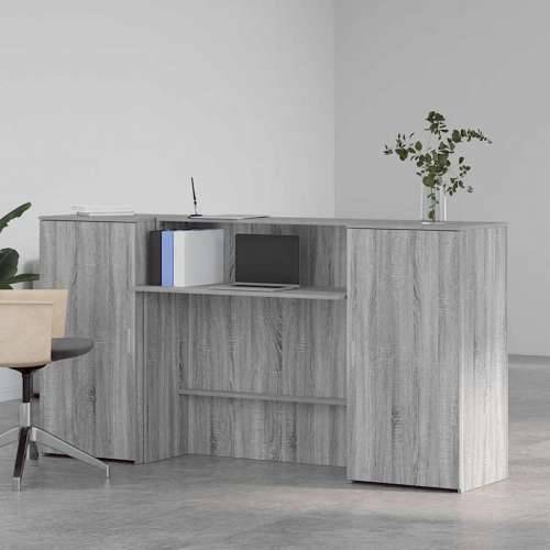 Recepcijski stol 200x50x103,5 cm od konstruiranog drva - Sivi hrast sonoma 200 x 50 x 103.5 cm Cijena