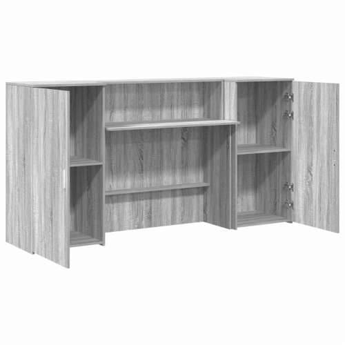 Recepcijski stol 200x50x103,5 cm od konstruiranog drva - Sivi hrast sonoma 200 x 50 x 103.5 cm Cijena