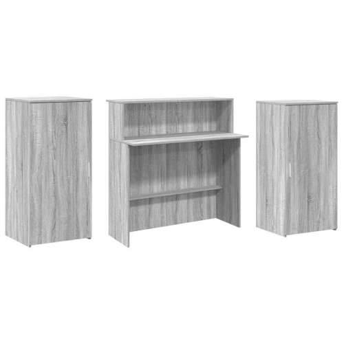 Recepcijski stol 200x50x103,5 cm od konstruiranog drva - Sivi hrast sonoma 200 x 50 x 103.5 cm Cijena
