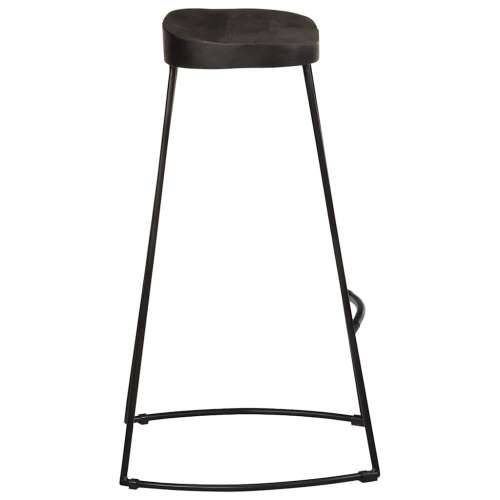 Barski stolci 2 kom crni 45x40x78 cm masivnog drva manga - Crna 45 x 40 x 78 cm 2 masivno drvo manga Cijena