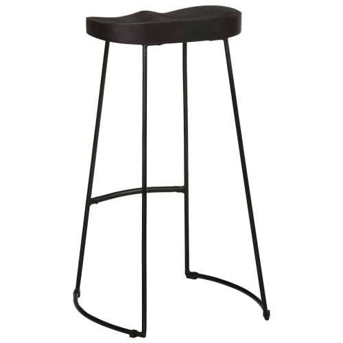 Barski stolci 2 kom crni 45x40x78 cm masivnog drva manga - Crna 45 x 40 x 78 cm 2 masivno drvo manga Cijena