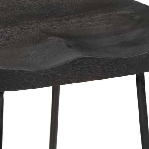 Barski stolci 2 kom crni 45x40x78 cm masivnog drva manga - Crna 45 x 40 x 78 cm 2 masivno drvo manga Cijena