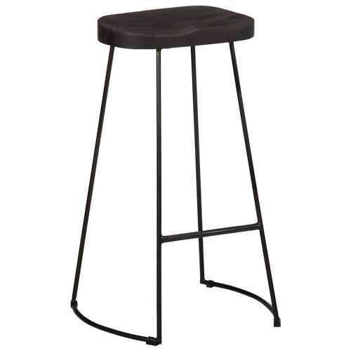 Barski stolci 2 kom crni 45x40x78 cm masivnog drva manga - Crna 45 x 40 x 78 cm 2 masivno drvo manga Cijena