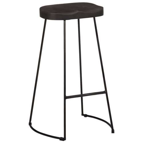 Barski stolci 2 kom crni 45x40x78 cm masivnog drva manga - Crna 45 x 40 x 78 cm 2 masivno drvo manga Cijena