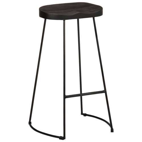 Barski stolci 2 kom crni 45x40x78 cm masivnog drva manga - Crna 45 x 40 x 78 cm 2 masivno drvo manga Cijena