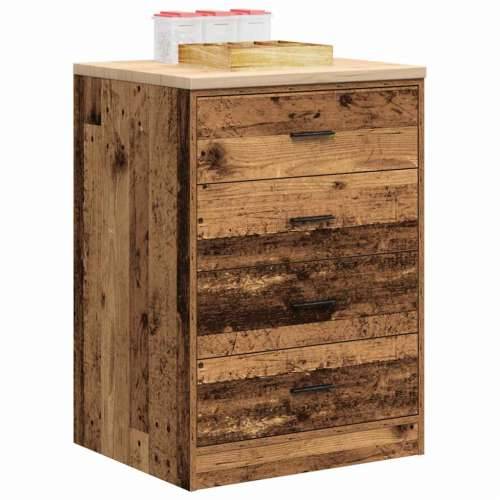 Garažni ormar za odlaganje 60x51x85 cm masivne borovine - Staro drvo 60 x 51 x 85 cm 1 4 darwers Cijena