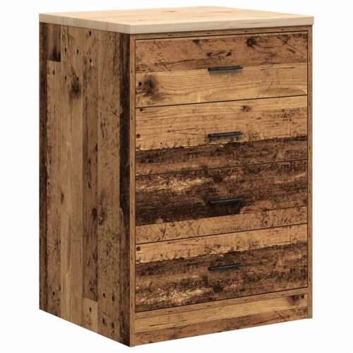 Garažni ormar za odlaganje 60x51x85 cm masivne borovine - Staro drvo 60 x 51 x 85 cm 1 4 darwers Cijena