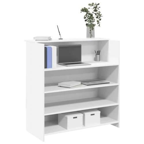 Recepcijski stol bijeli 100x50x103,5 cm od konstruiranog drva - Bijela 100 x 50 x 103.5 cm Cijena
