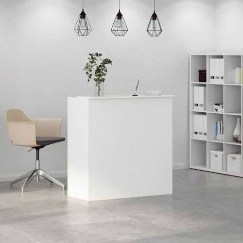 Recepcijski stol bijeli 100x50x103,5 cm od konstruiranog drva - Bijela 100 x 50 x 103.5 cm Cijena