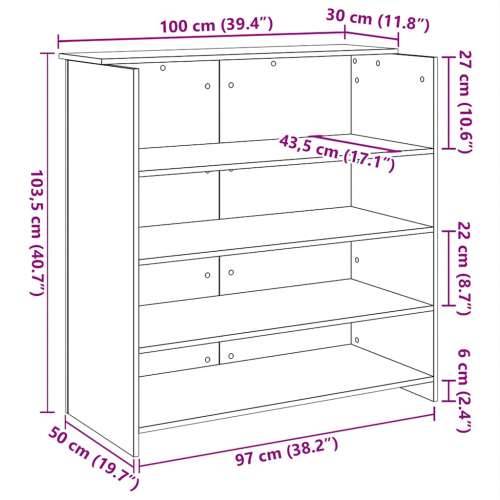 Recepcijski stol bijeli 100x50x103,5 cm od konstruiranog drva - Bijela 100 x 50 x 103.5 cm Cijena