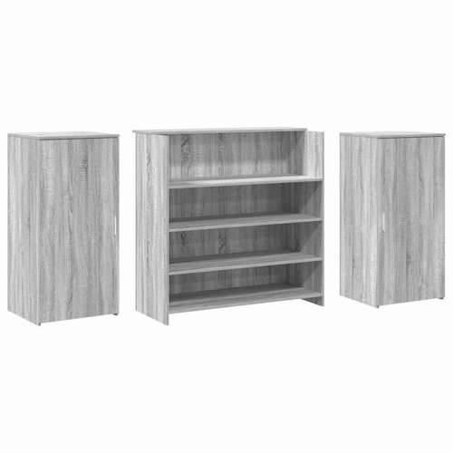 Recepcijski stol 200x50x103,5 cm od konstruiranog drva - Sivi hrast sonoma 200 x 50 x 103.5 cm Cijena
