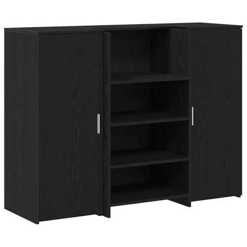 Recepcijski stol crni hrast 135x50x103,5 cm konstruiranog drva - Crna 135 x 50 x 103.5 cm Cijena