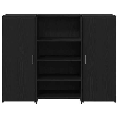 Recepcijski stol crni hrast 135x50x103,5 cm konstruiranog drva - Crna 135 x 50 x 103.5 cm Cijena