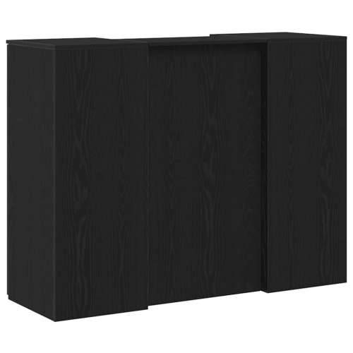 Recepcijski stol crni hrast 135x50x103,5 cm konstruiranog drva - Crna 135 x 50 x 103.5 cm Cijena