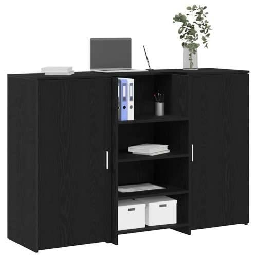 Recepcijski stol crni hrast 155x50x103,5 cm konstruiranog drva - Crna 155 x 50 x 103.5 cm Cijena