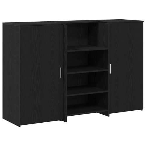 Recepcijski stol crni hrast 155x50x103,5 cm konstruiranog drva - Crna 155 x 50 x 103.5 cm Cijena