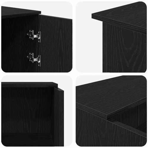 Recepcijski stol crni hrast 155x50x103,5 cm konstruiranog drva - Crna 155 x 50 x 103.5 cm Cijena