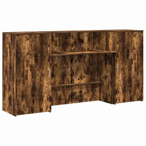 Recepcijski stol 200x50x103,5 cm od konstruiranog drva - Dimljeni hrast 200 x 50 x 103.5 cm Cijena
