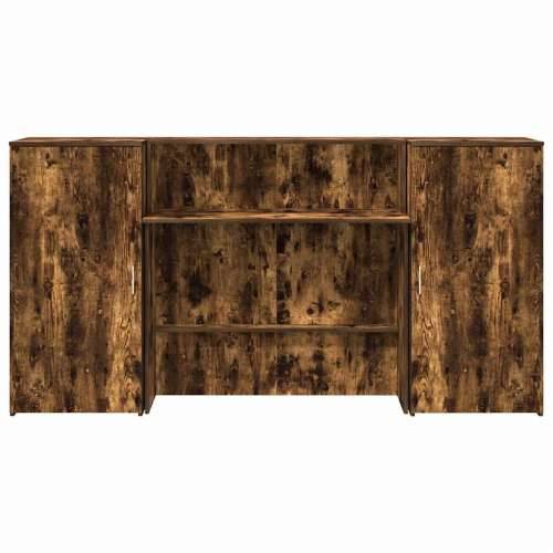 Recepcijski stol 200x50x103,5 cm od konstruiranog drva - Dimljeni hrast 200 x 50 x 103.5 cm Cijena