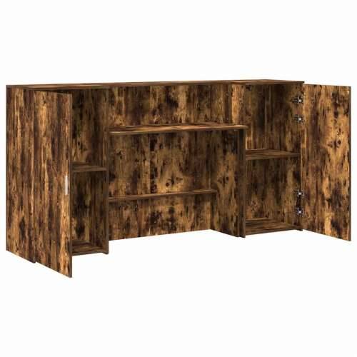 Recepcijski stol 200x50x103,5 cm od konstruiranog drva - Dimljeni hrast 200 x 50 x 103.5 cm Cijena