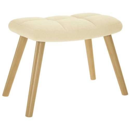 Stolica za opuštanje s tabureom od tkanine krem - Krema 1 with stool Cijena