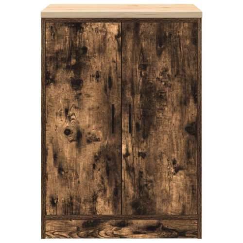 Garažni ormar za odlaganje 60x51x85 cm masivne borovine - Dimljeni hrast 60 x 51 x 85 cm 1 2 vrata Cijena