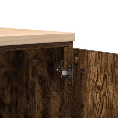 Garažni ormar za odlaganje 60x51x85 cm masivne borovine - Dimljeni hrast 60 x 51 x 85 cm 1 2 vrata Cijena
