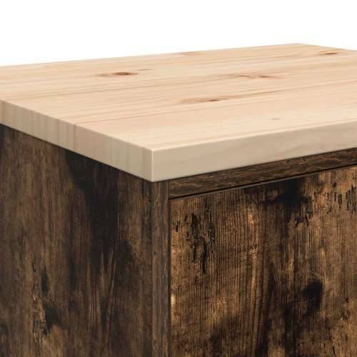 Garažni ormar za odlaganje 60x51x85 cm masivne borovine - Dimljeni hrast 60 x 51 x 85 cm 1 2 vrata Cijena