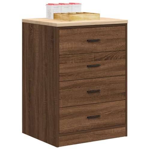 Garažni ormar za odlaganje 60x51x85 cm masivne borovine - Smeđi hrast 60 x 51 x 85 cm 1 4 darwers Cijena