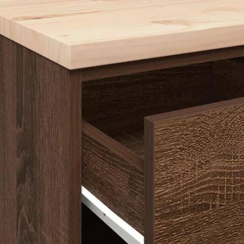 Garažni ormar za odlaganje 60x51x85 cm masivne borovine - Smeđi hrast 60 x 51 x 85 cm 1 4 darwers Cijena