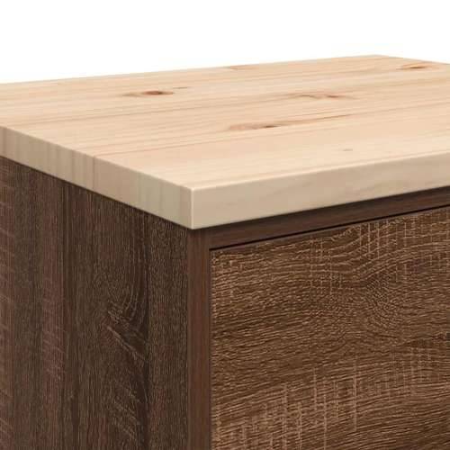 Garažni ormar za odlaganje 60x51x85 cm masivne borovine - Smeđi hrast 60 x 51 x 85 cm 1 4 darwers Cijena