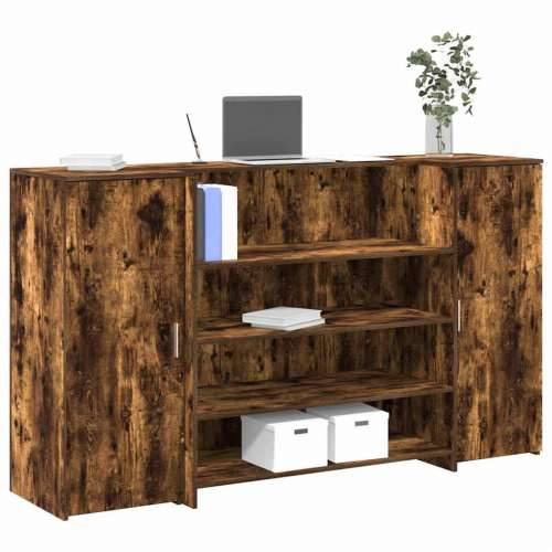 Recepcijski stol 180x50x103,5 cm od konstruiranog drva - Dimljeni hrast 180 x 50 x 103.5 cm Cijena