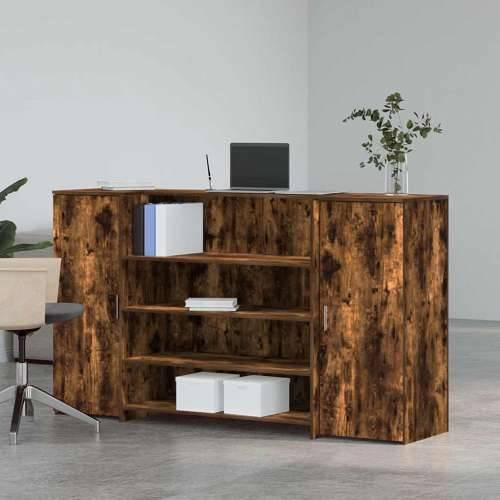 Recepcijski stol 180x50x103,5 cm od konstruiranog drva - Dimljeni hrast 180 x 50 x 103.5 cm Cijena