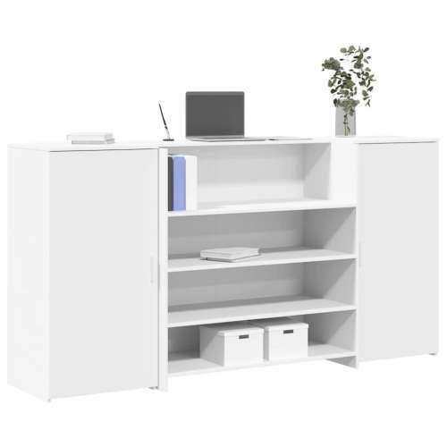 Recepcijski stol bijeli 200x50x103,5 cm od konstruiranog drva - Bijela 200 x 50 x 103.5 cm Cijena