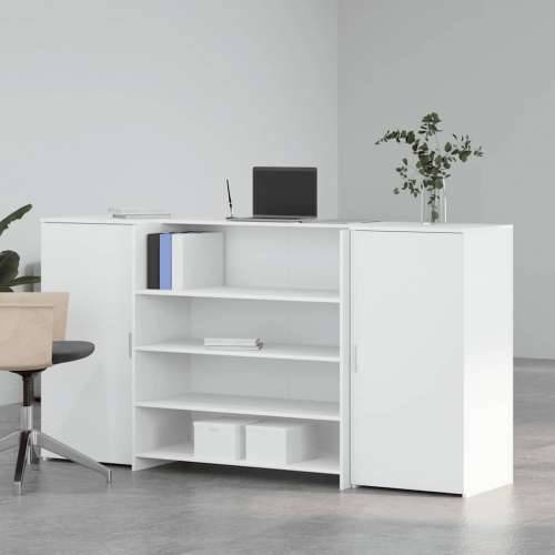 Recepcijski stol bijeli 200x50x103,5 cm od konstruiranog drva - Bijela 200 x 50 x 103.5 cm Cijena
