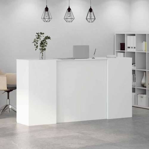 Recepcijski stol bijeli 200x50x103,5 cm od konstruiranog drva - Bijela 200 x 50 x 103.5 cm Cijena