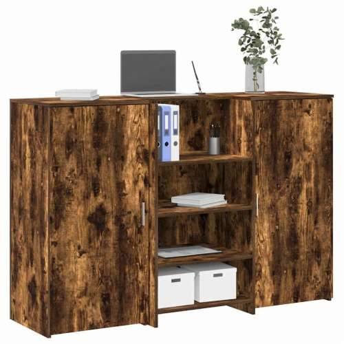 Recepcijski stol 155x50x103,5 cm od konstruiranog drva - Dimljeni hrast 155 x 50 x 103.5 cm Cijena