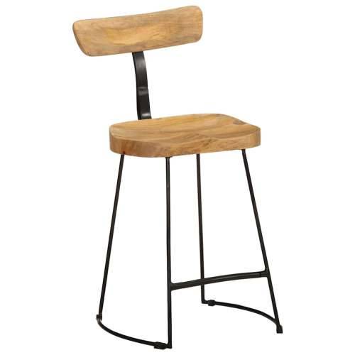 Barski stolci 2 kom 49x43x79 cm masivnog drva manga - Smeđa i crna 49 x 43 x 79 cm 2 masivno drvo manga Cijena