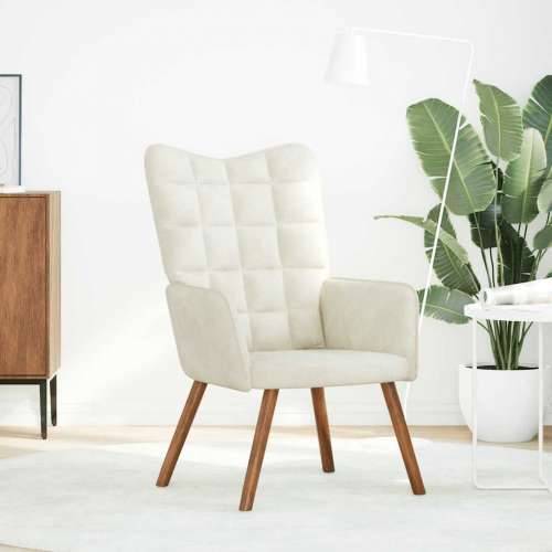Stolica za opuštanje krem baršun - Krema 1 without stool Cijena