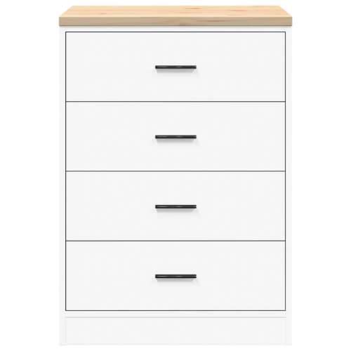 Garažni ormar za odlaganje bijeli 60x51x85 cm masivne borovine - Bijela 60 x 51 x 85 cm 1 4 darwers Cijena