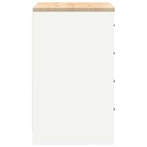 Garažni ormar za odlaganje bijeli 60x51x85 cm masivne borovine - Bijela 60 x 51 x 85 cm 1 4 darwers Cijena