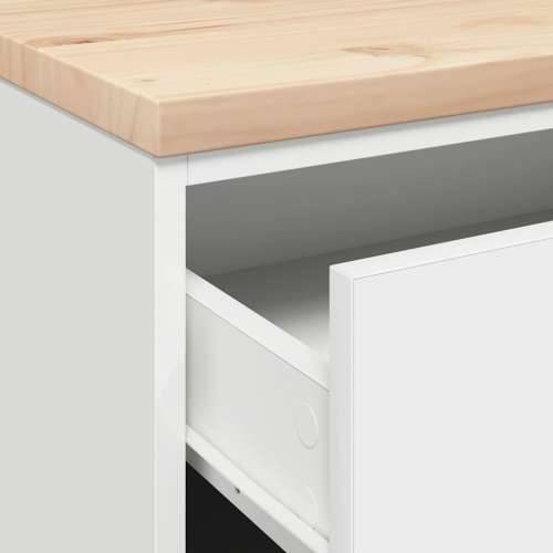 Garažni ormar za odlaganje bijeli 60x51x85 cm masivne borovine - Bijela 60 x 51 x 85 cm 1 4 darwers Cijena
