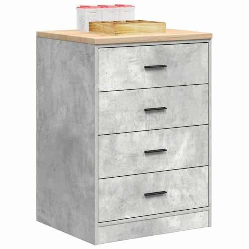 Garažni ormar za odlaganje 60x51x85 cm masivne borovine - Beton siva 60 x 51 x 85 cm 1 4 darwers Cijena