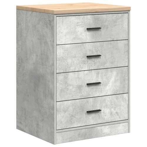 Garažni ormar za odlaganje 60x51x85 cm masivne borovine - Beton siva 60 x 51 x 85 cm 1 4 darwers Cijena