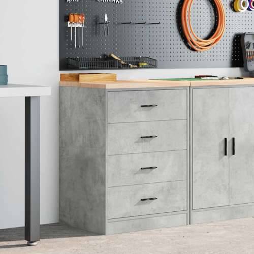 Garažni ormar za odlaganje 60x51x85 cm masivne borovine - Beton siva 60 x 51 x 85 cm 1 4 darwers Cijena